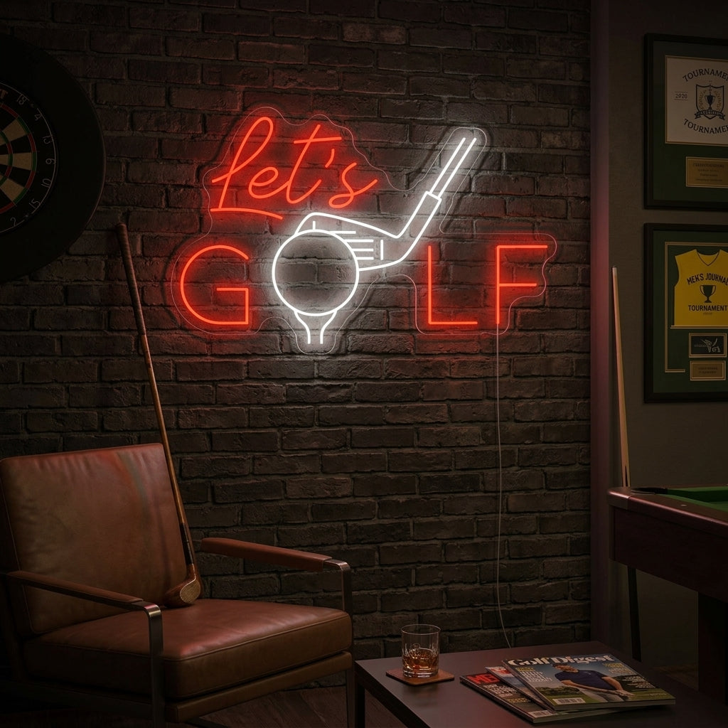 "Let's Golf" Neonschild