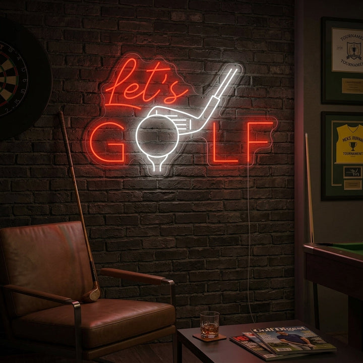 "Let's Golf" Neonschild