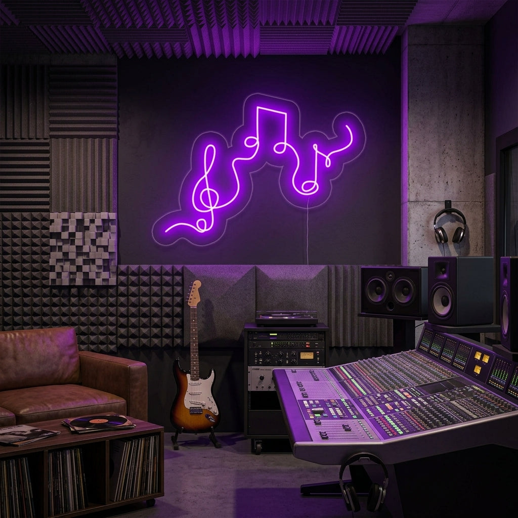 "Musiknoten" Neonschrift