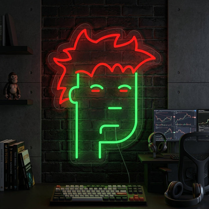 "NTD-Affe" Neonschrift