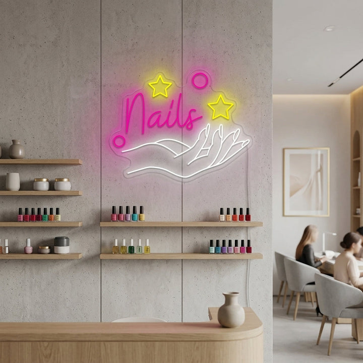 "Nagelsalon" Neonschild