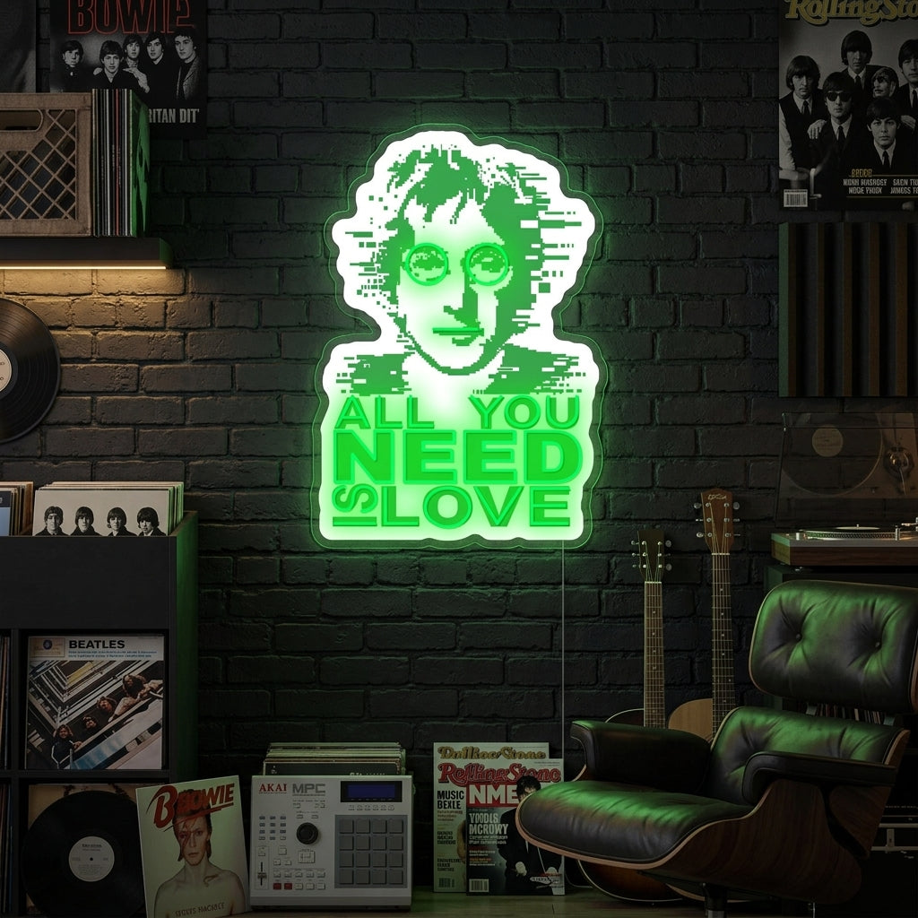 "All You Need Is Love" Neonschild
