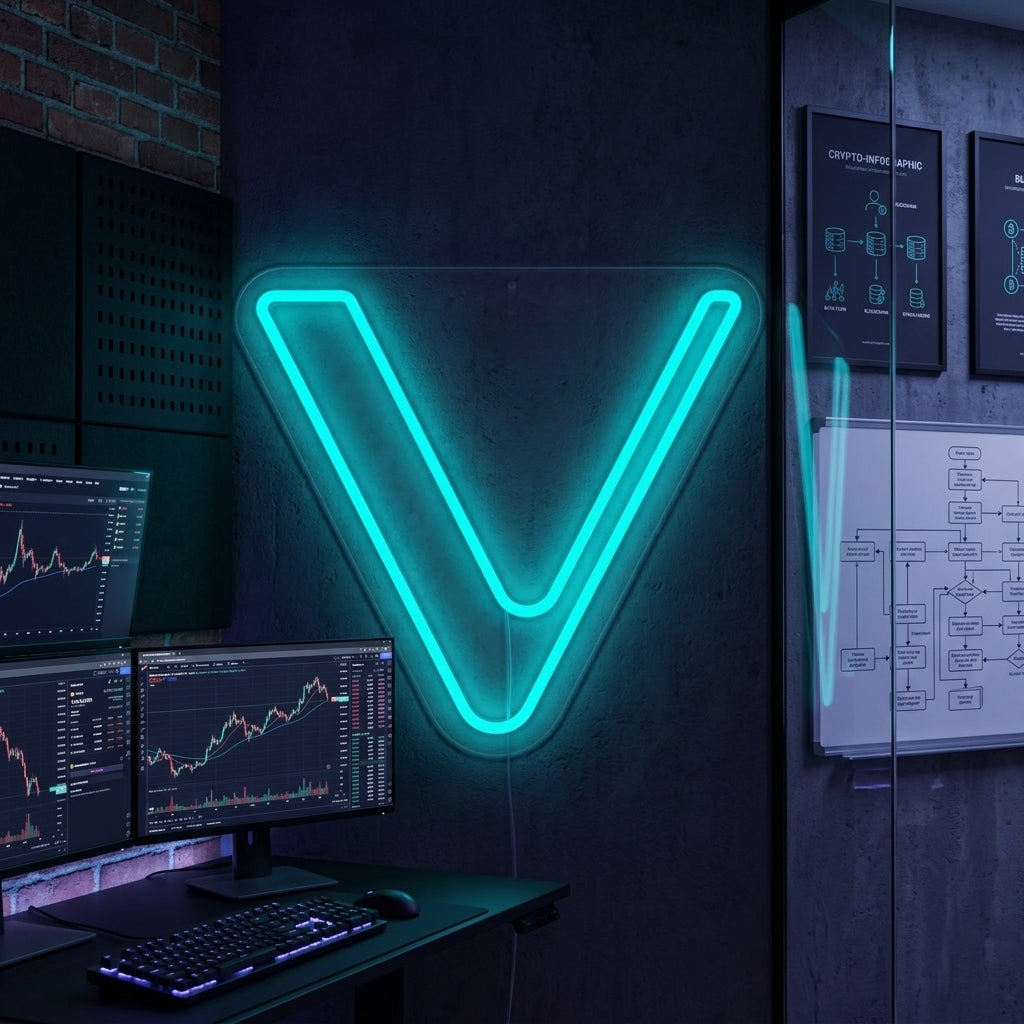 "Vet Vechain-Logo" Neonschrift