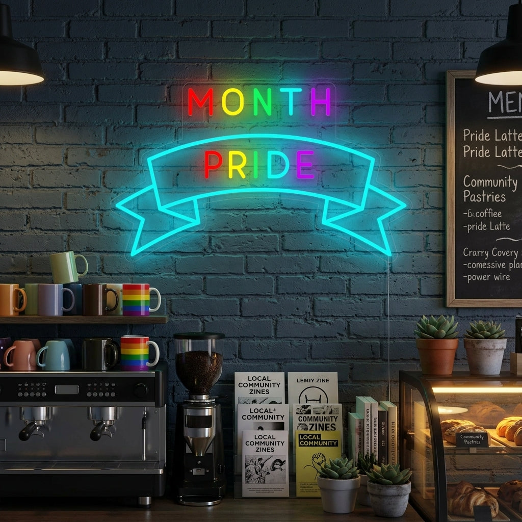 "LGBT Month Pride" Neonschrift