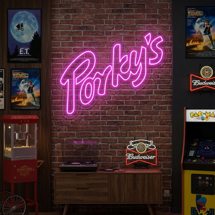 "Porky" Neonschrift