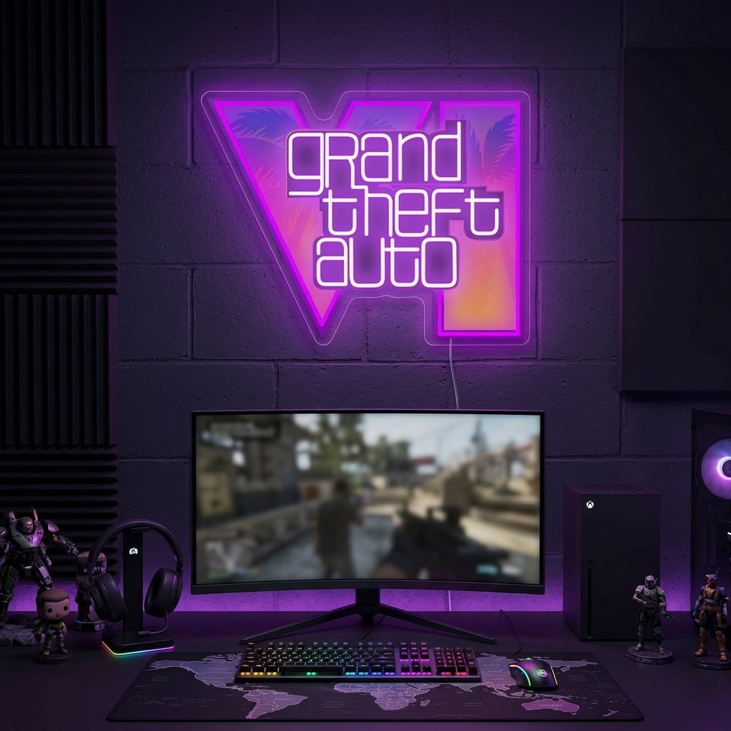 "Grand Theft Auto" Neonschild