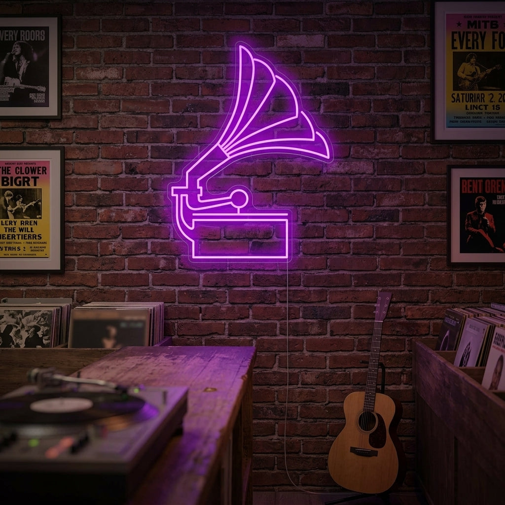 "Grammophon" Neonschild
