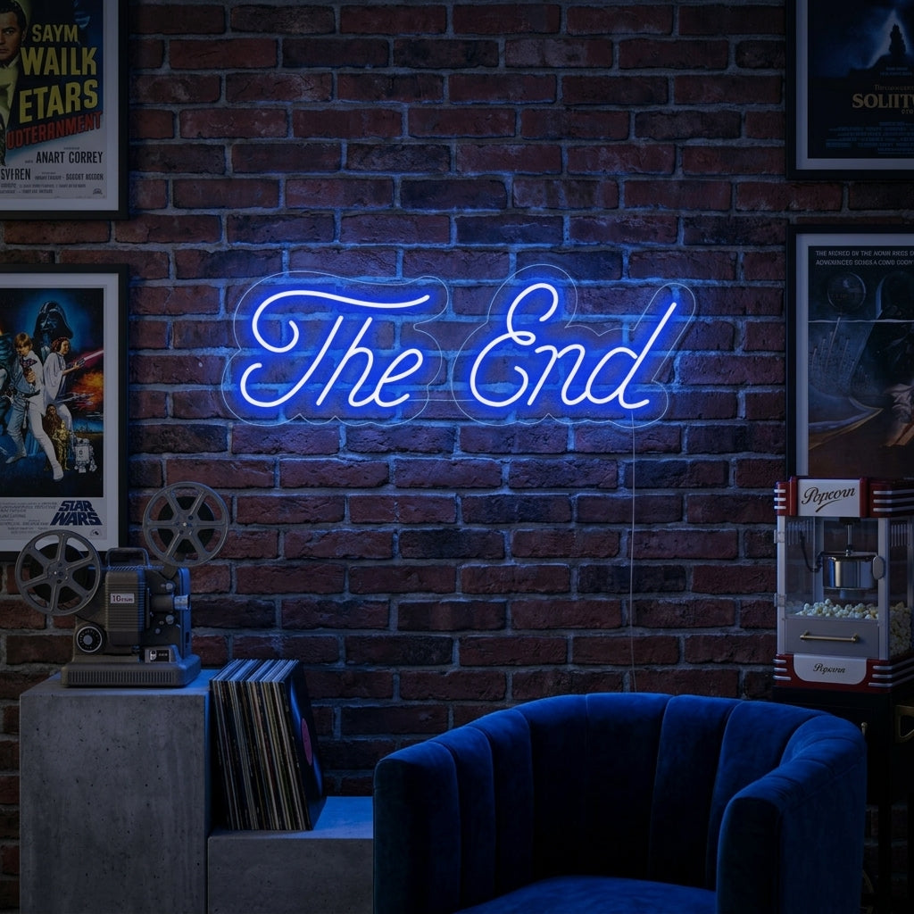 "The End" Neonschrift