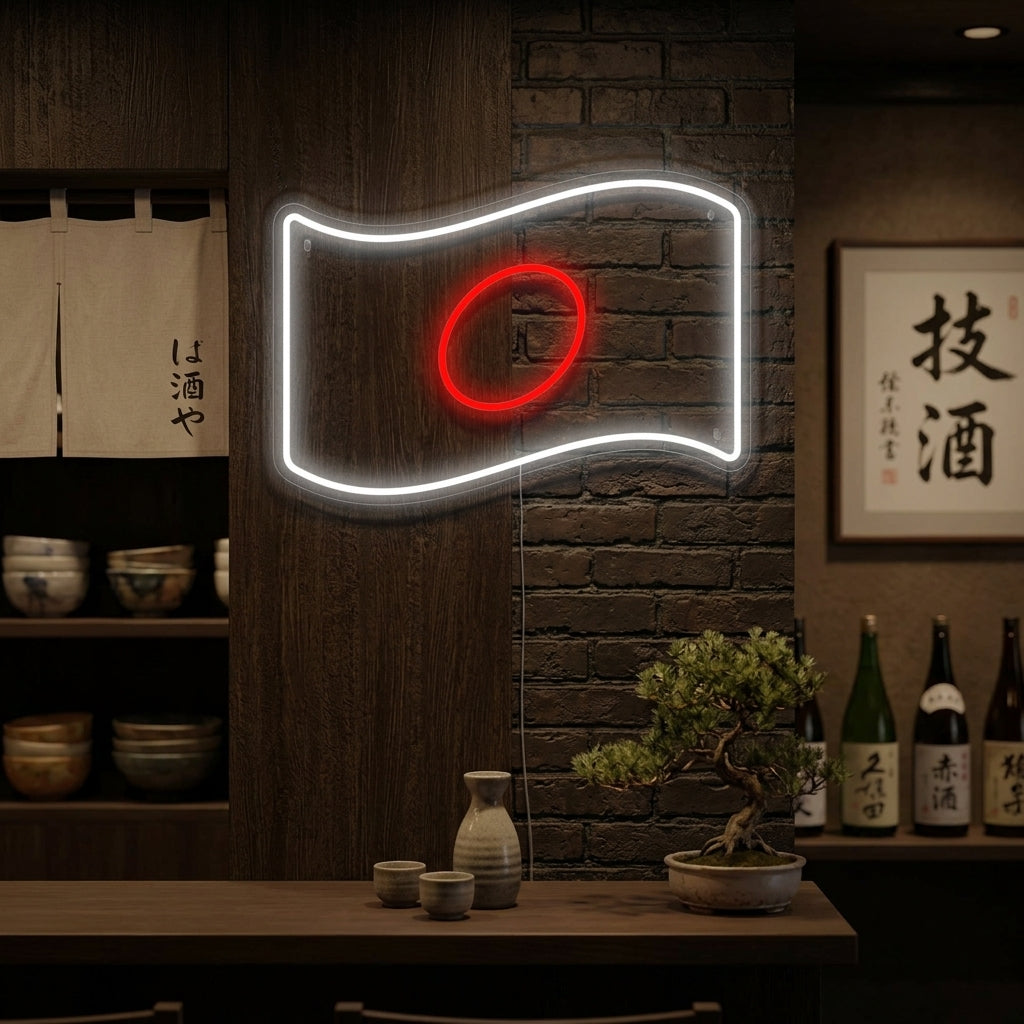 "Flagge Von Japan" Neonschrift