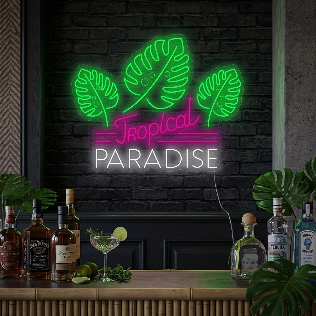 "Tropical Paradise" Neonschild