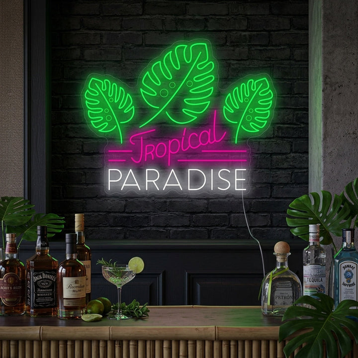 "Tropical Paradise" Neonschild