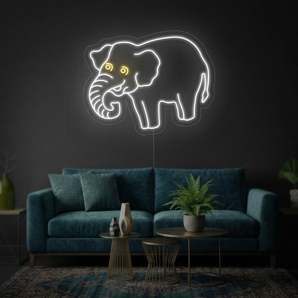 "Elefant" Neonschrift