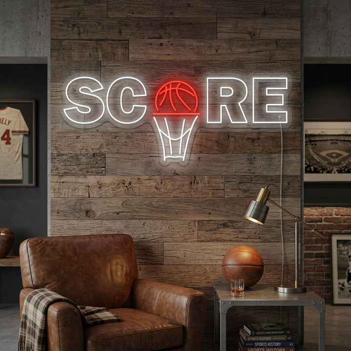 "Basketball-Spielstand" Neonschild