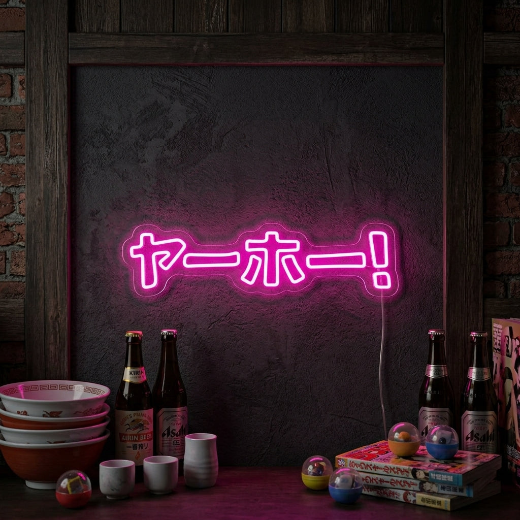 "JAPANESE KATAKANA YAHOO" Neonschrift