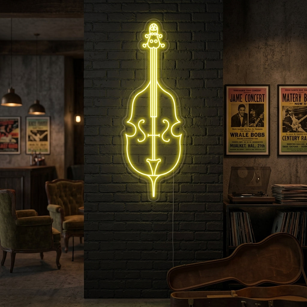 "Cello" Neonschrift