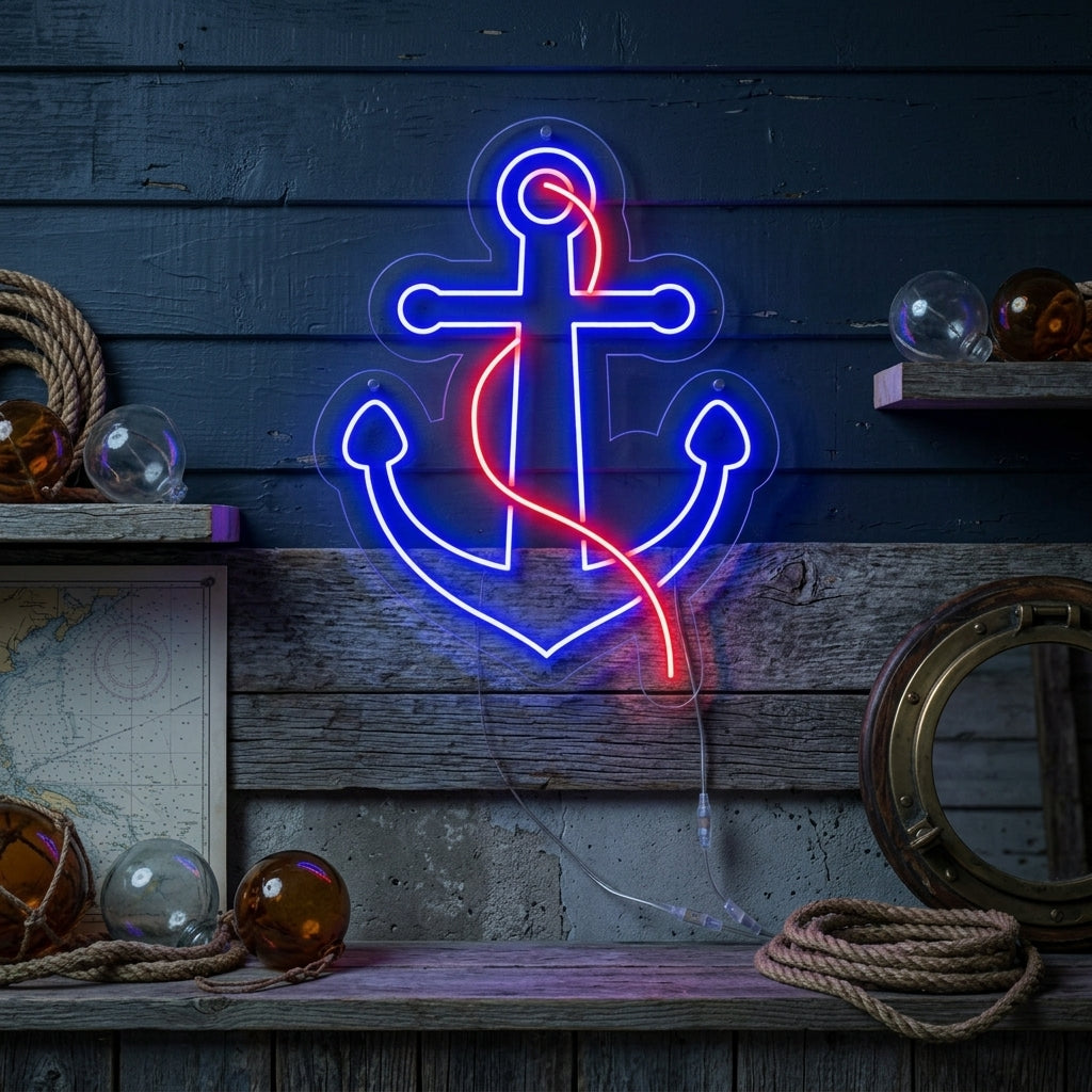 "Anker" Neonschrift