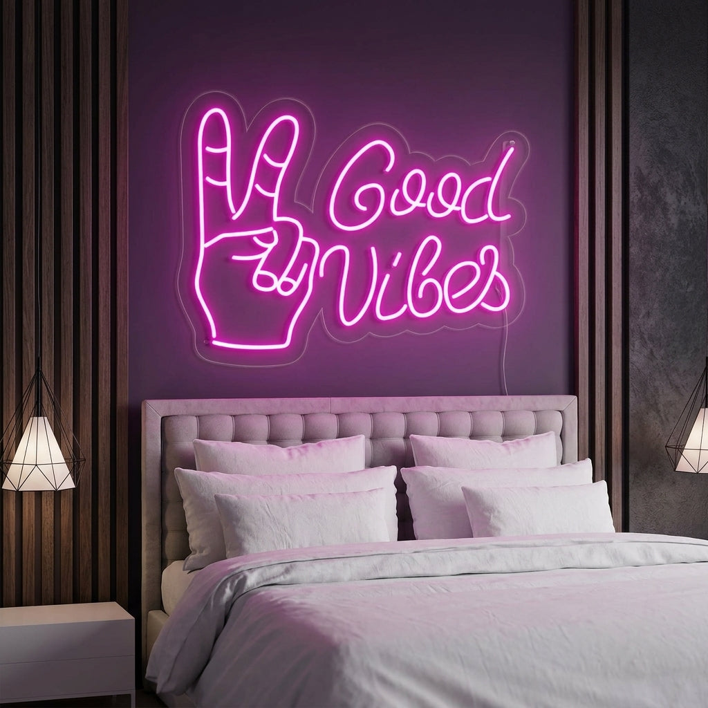 "Good Vibes" Neonschrift