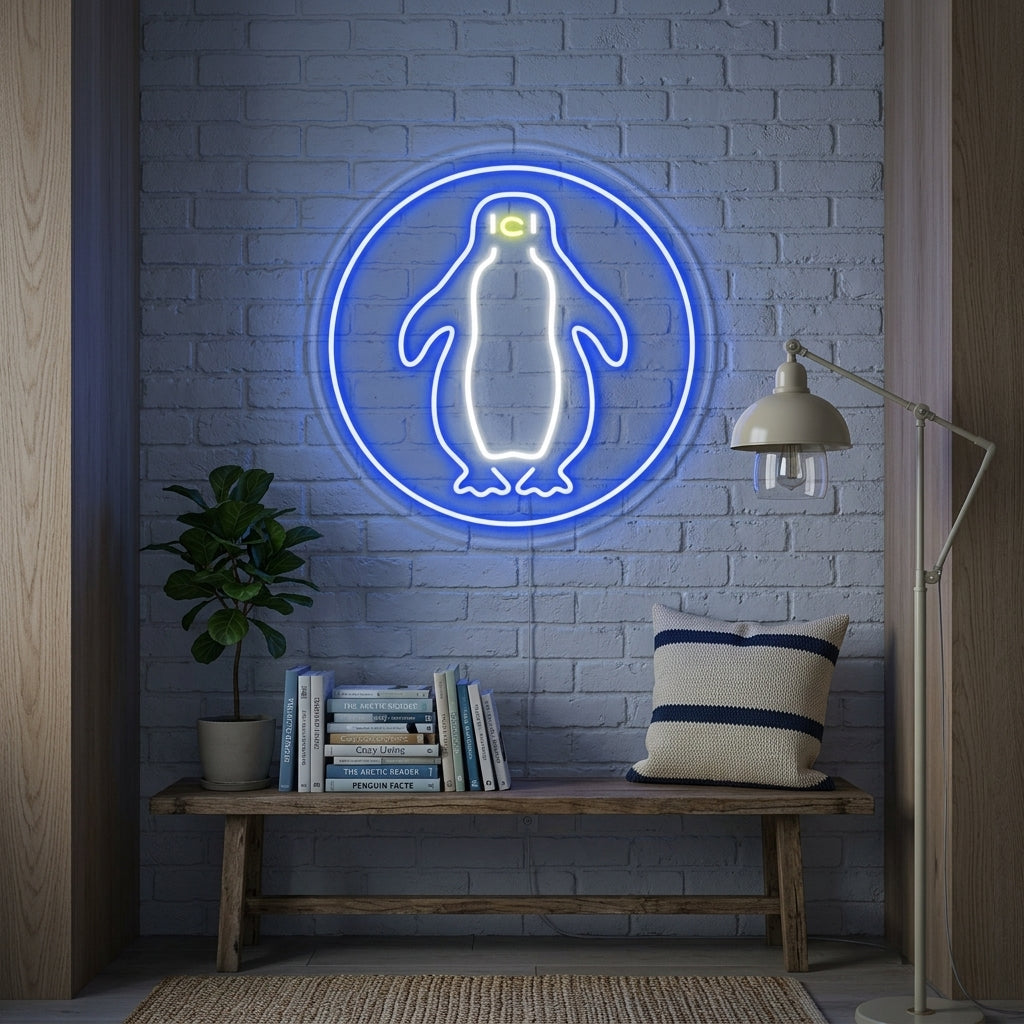 "Pinguin" Neonschrift