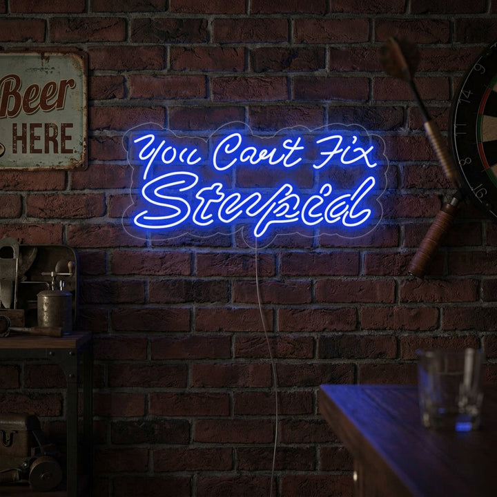 "You Cant Fix Stupid" Neonschrift