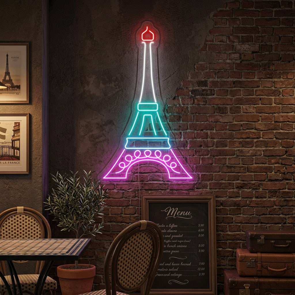 "Eiffelturm" Neonschrift