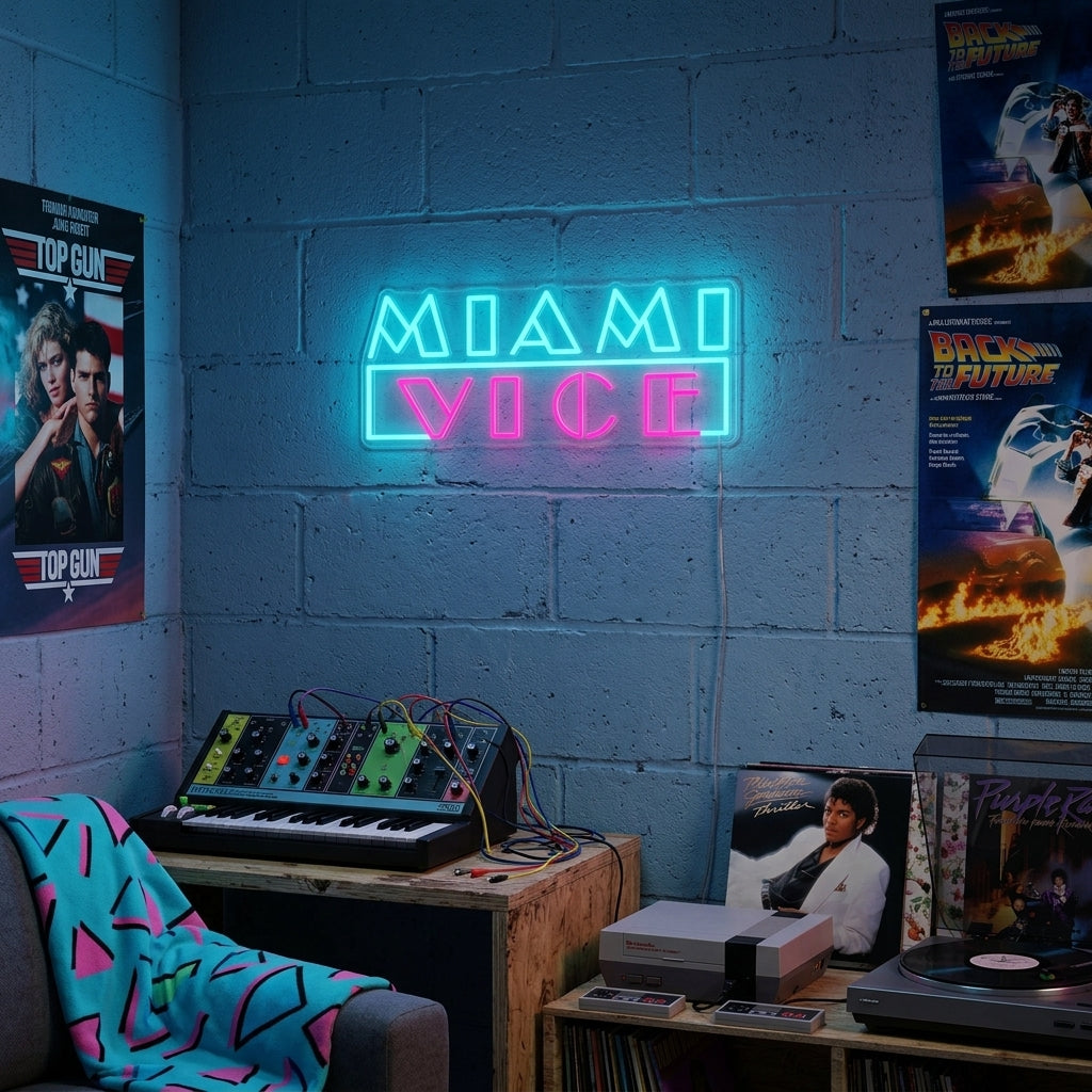 "Miami Vice" Neonschrift
