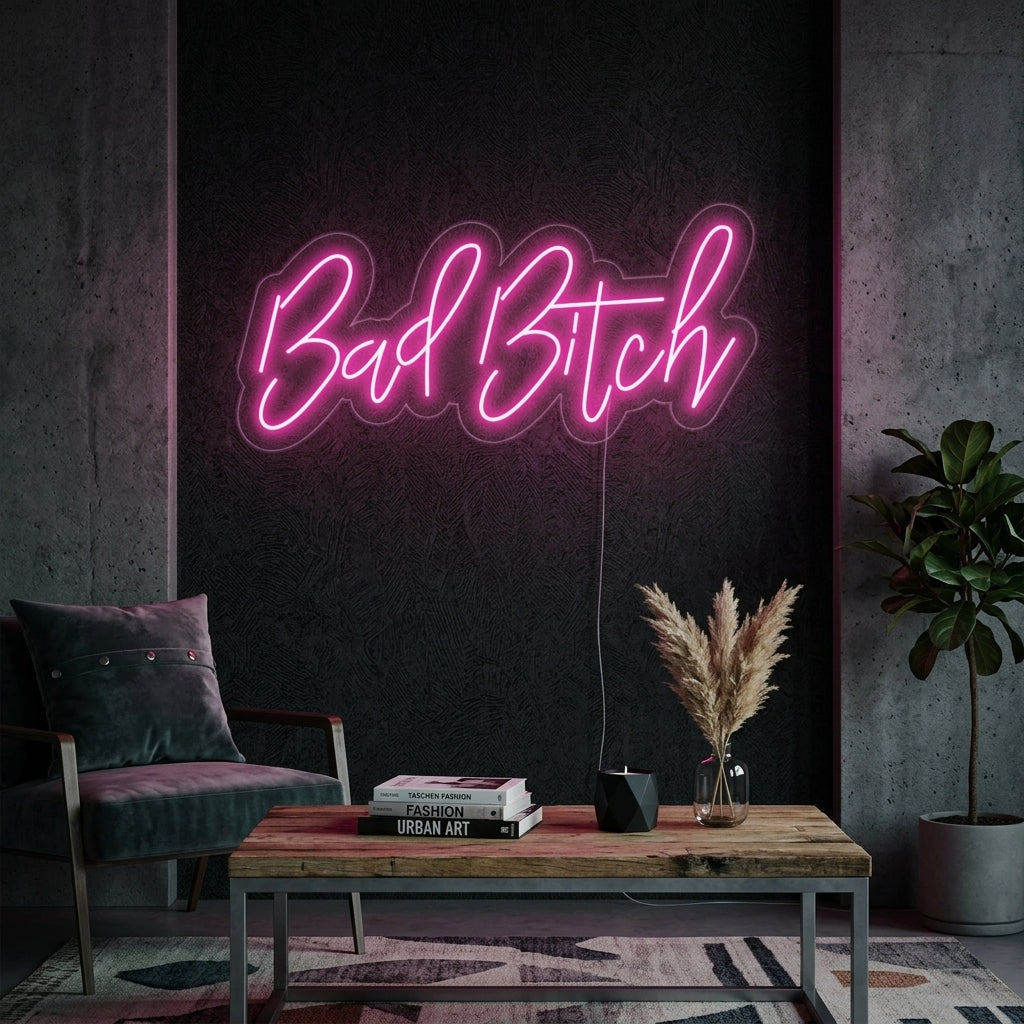 "Bad Bitch" Neonschrift
