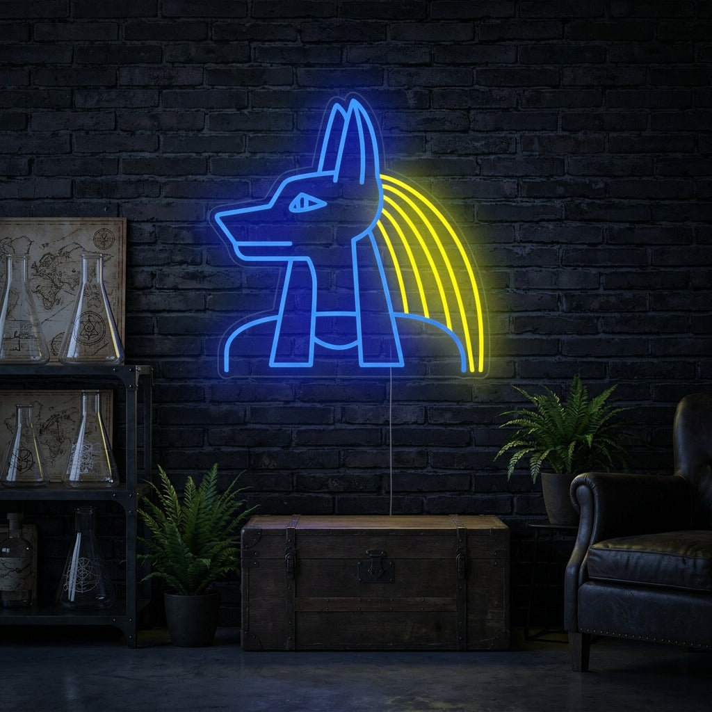 "Ägypten Anubis Gott" Neonschrift