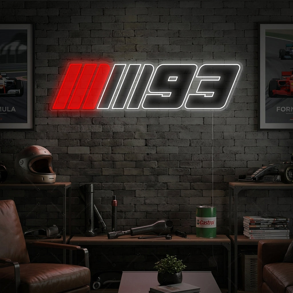 "Marc Marquez 93-Rennlogo" Neonschild