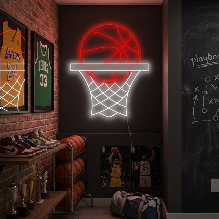 "Basketballkorb" Neonschild