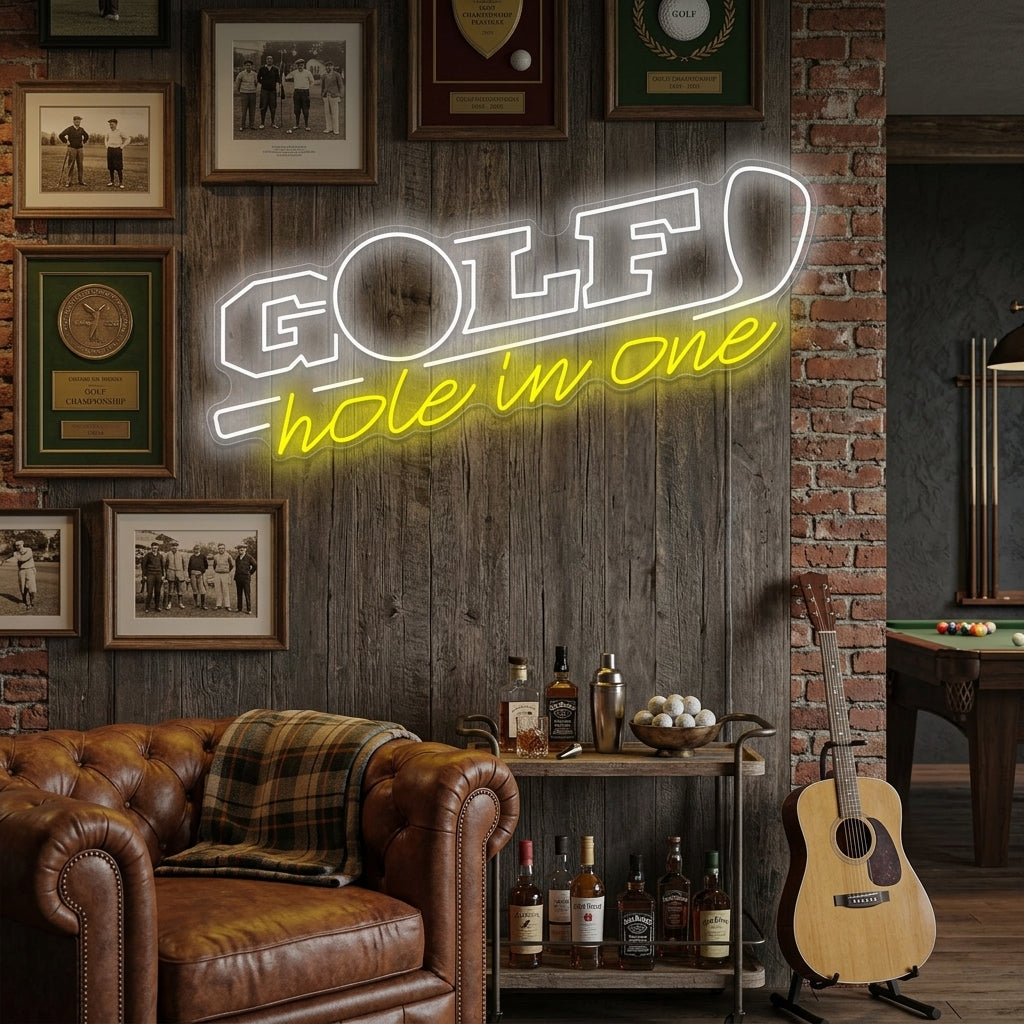 "Golf Hole In One" Neonschild