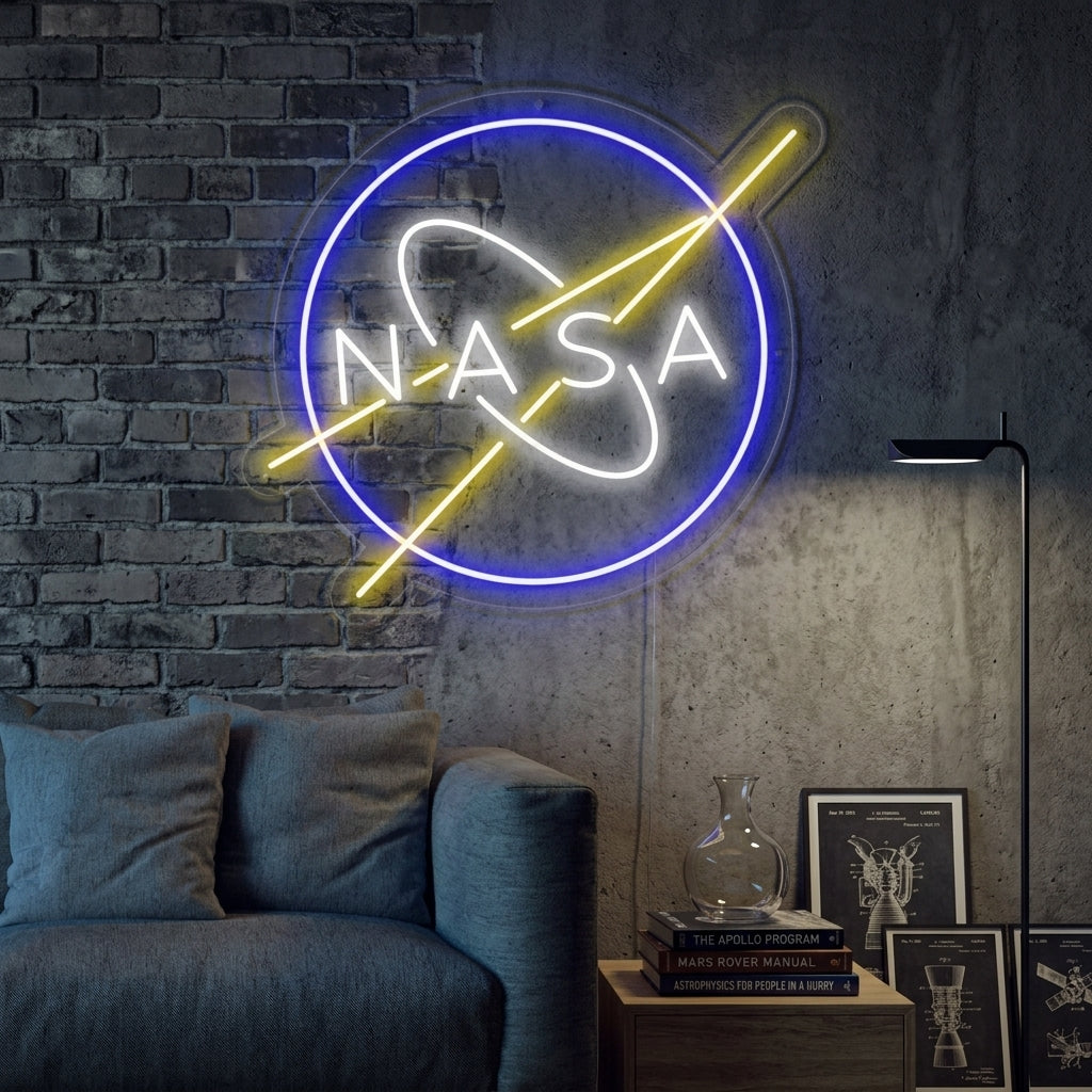 "Nasa-Logo" Neonschrift