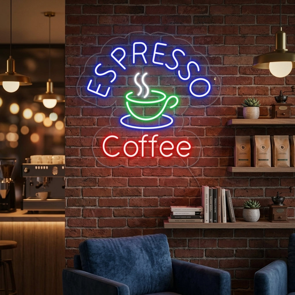 "Espresso Coffee" Neonschrift