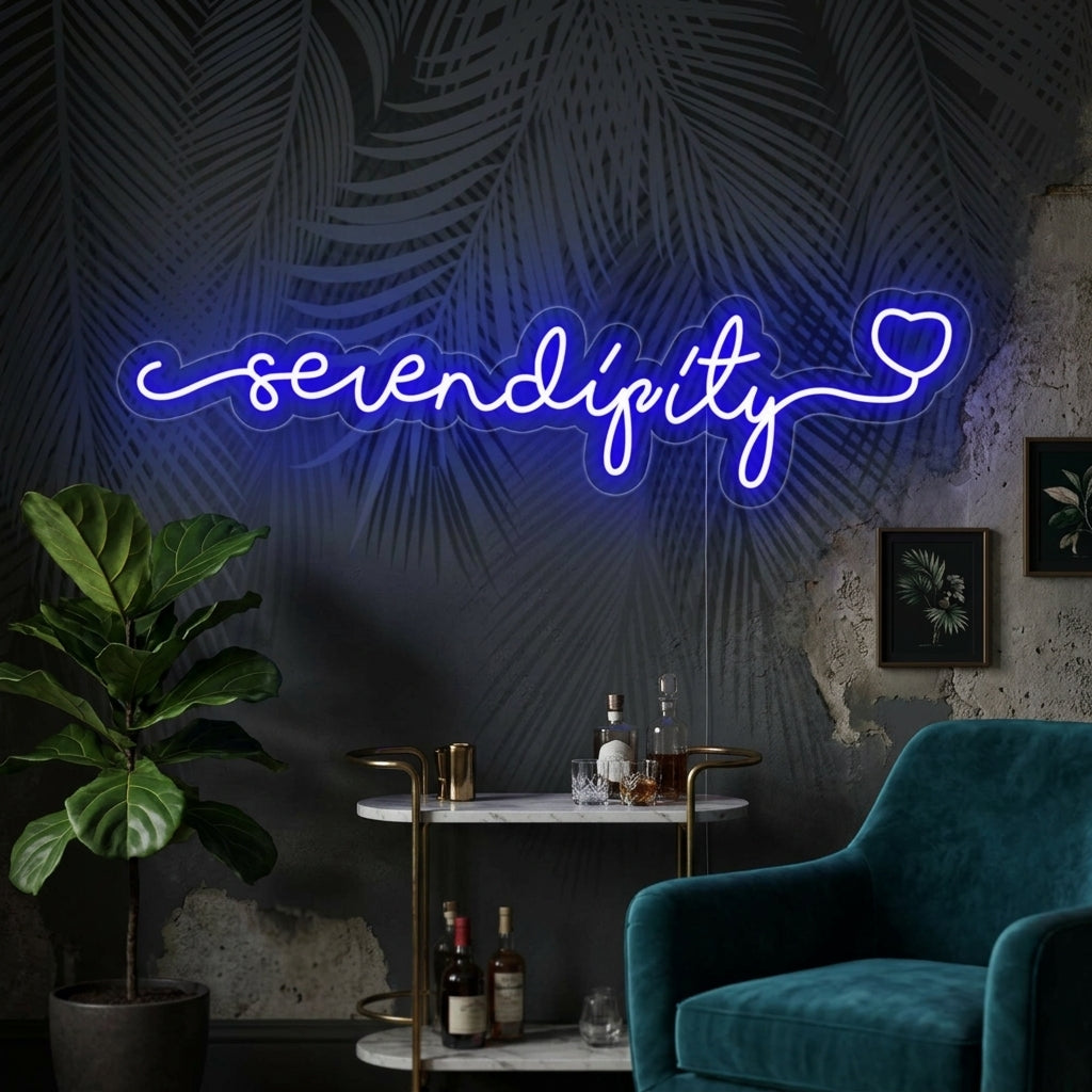 "Serendipity" Neonschrift