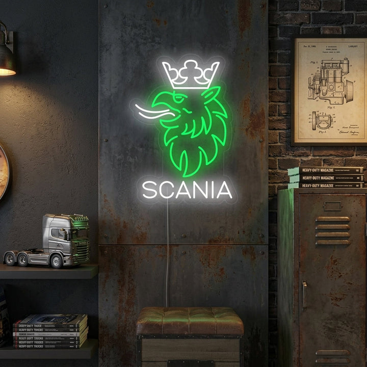 "Eagle Crown Auto Logo" Neonschrift