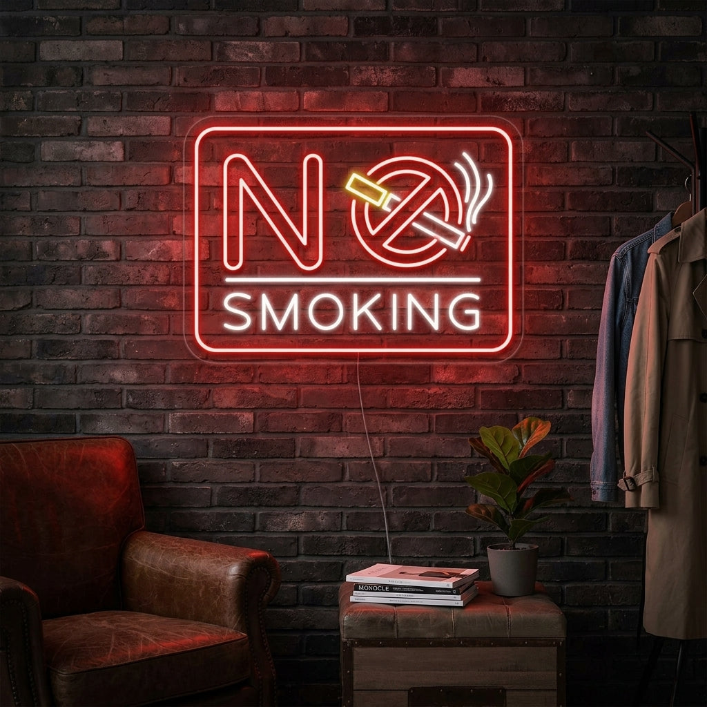 "No Smoking" Neonschrift