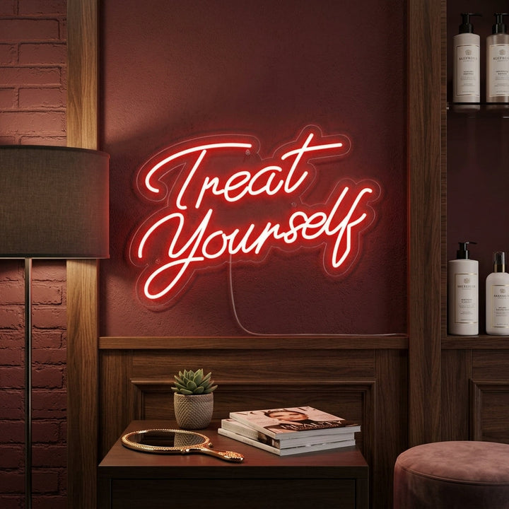 "Treat Yourself" Neonschrift