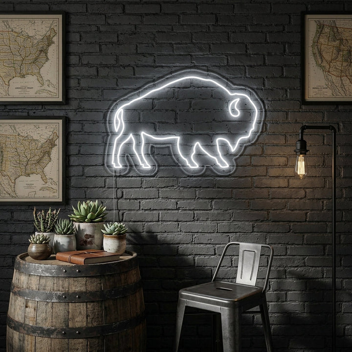 "Büffel" Neonschrift