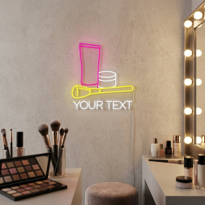 "Individueller Text Und Kosmetik-Make-Up-Schönheitssalon" Neonschrift
