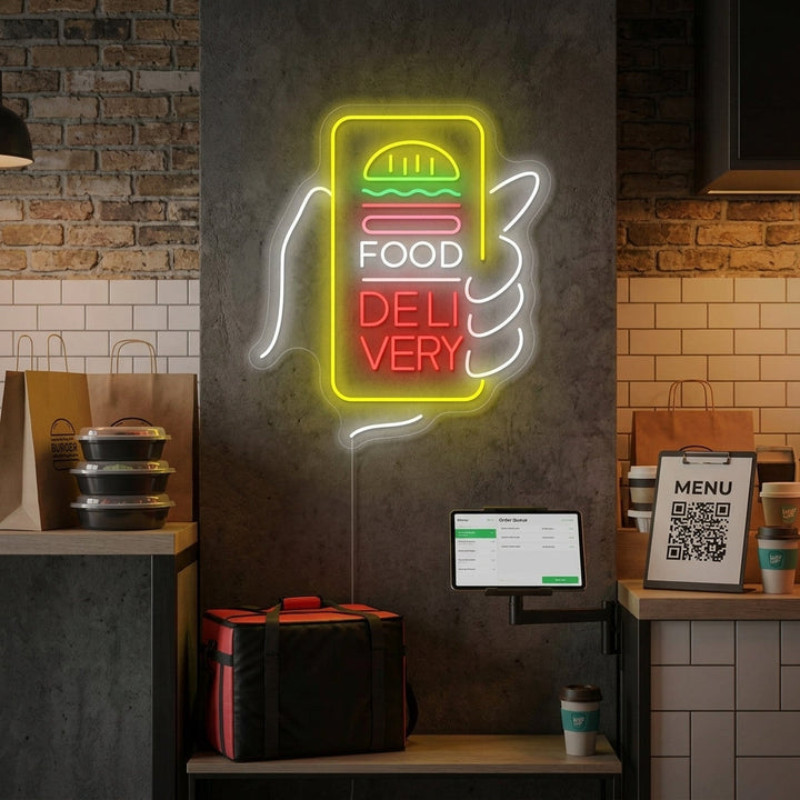 "Food Delivery" Neonschild