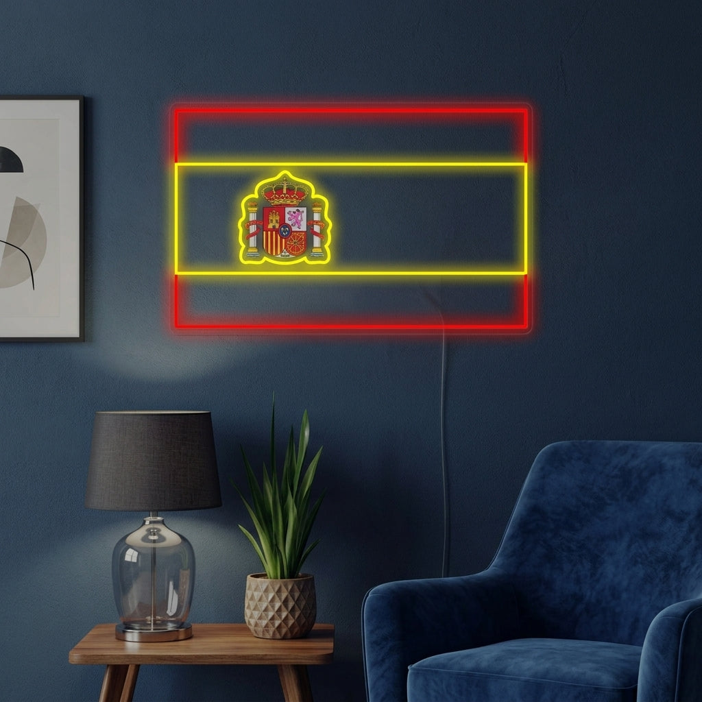 "Flagge Von Spanien" Neonschrift