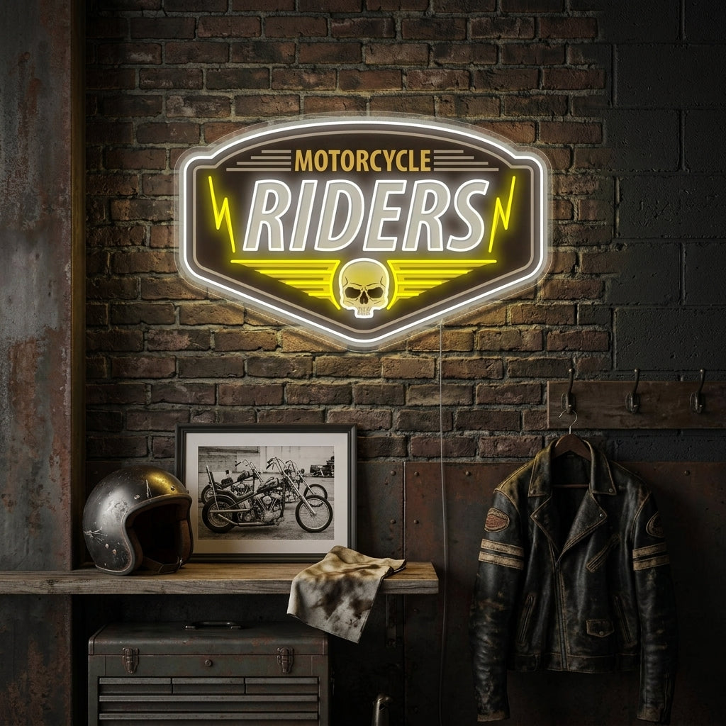 "Motorcycle Riders" Neonschild