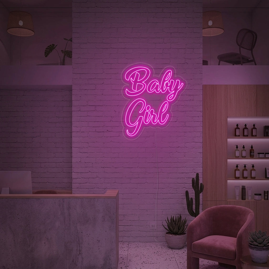 "Baby Girl" Neonschrift
