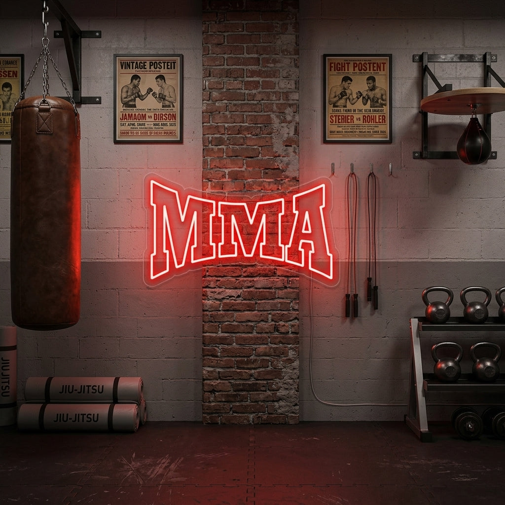 "MMA" Neonschrift