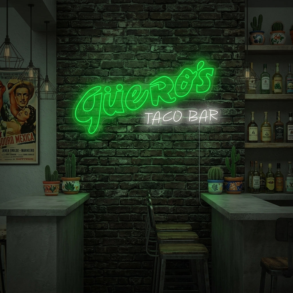 "Güero's Taco Bar" Neonschild
