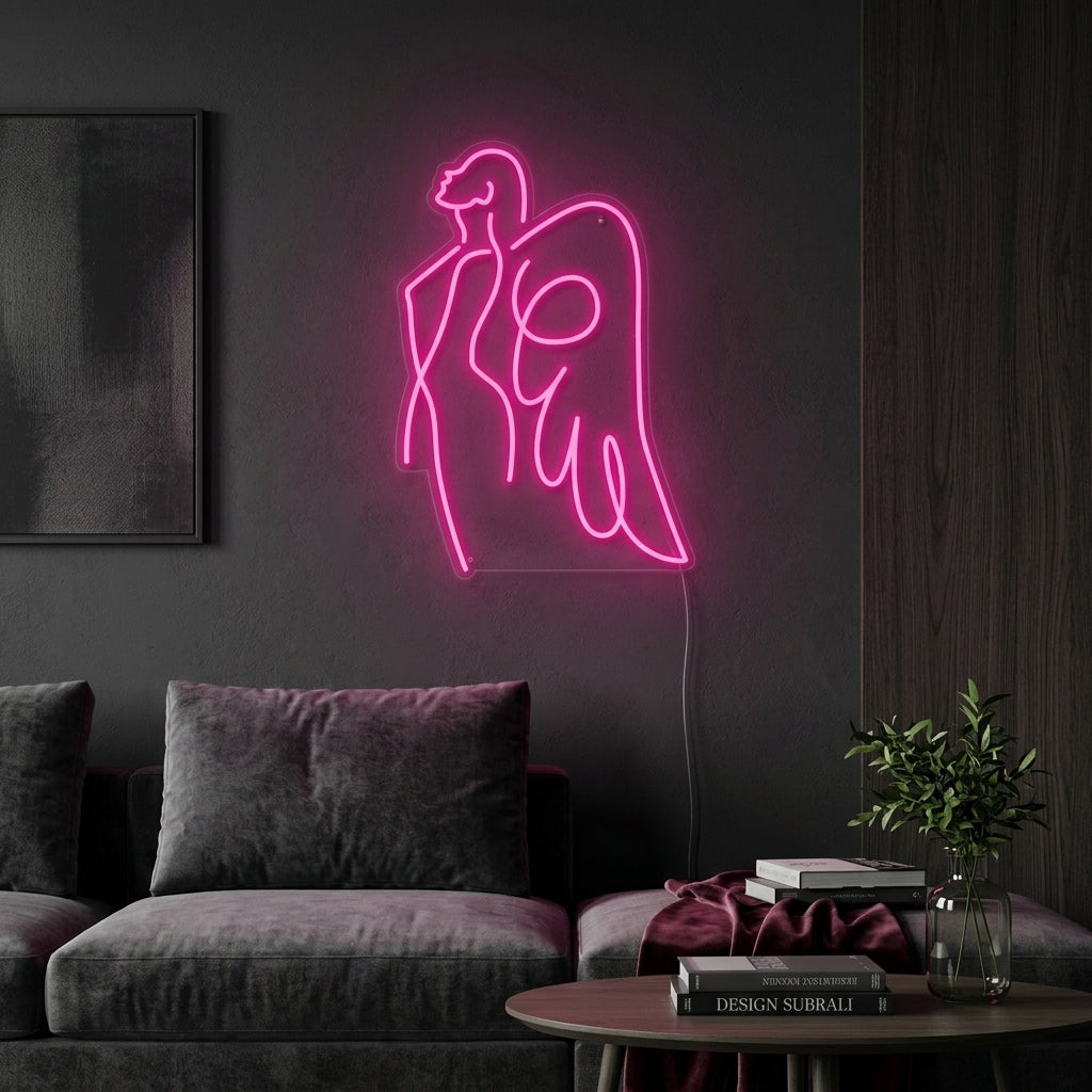 "Engelsmutter" Neonschrift