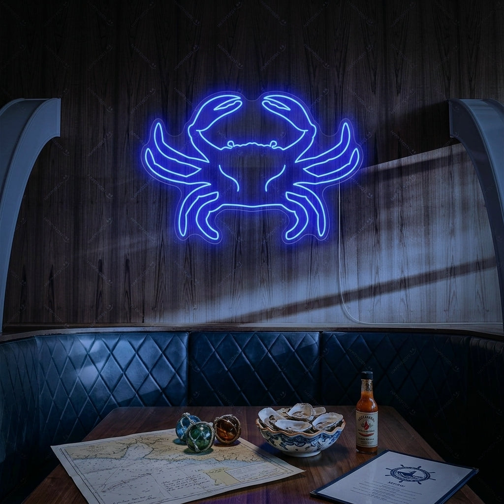 "Krabben" Neonschild