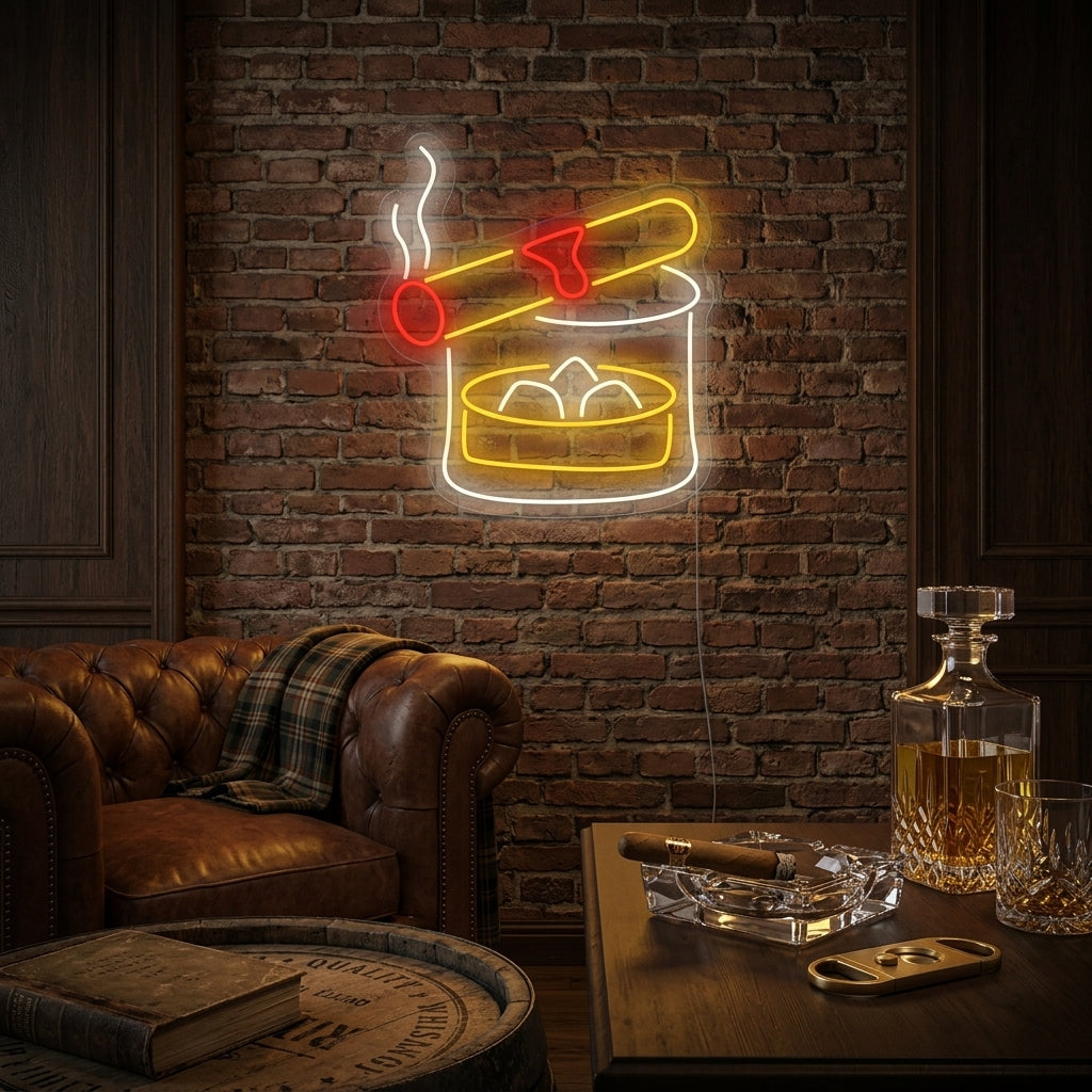 "Whiskey Glas" Neonschild