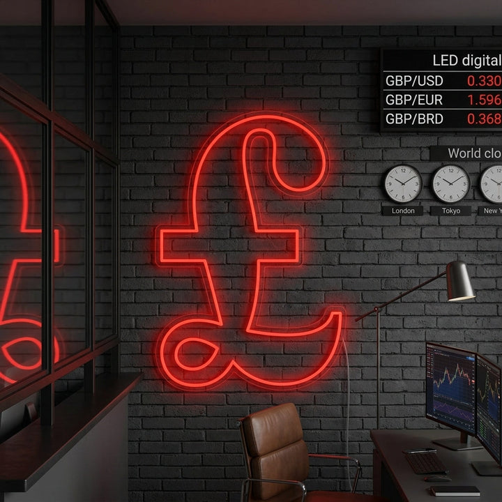 "Pfund-Symbol" Neonschrift