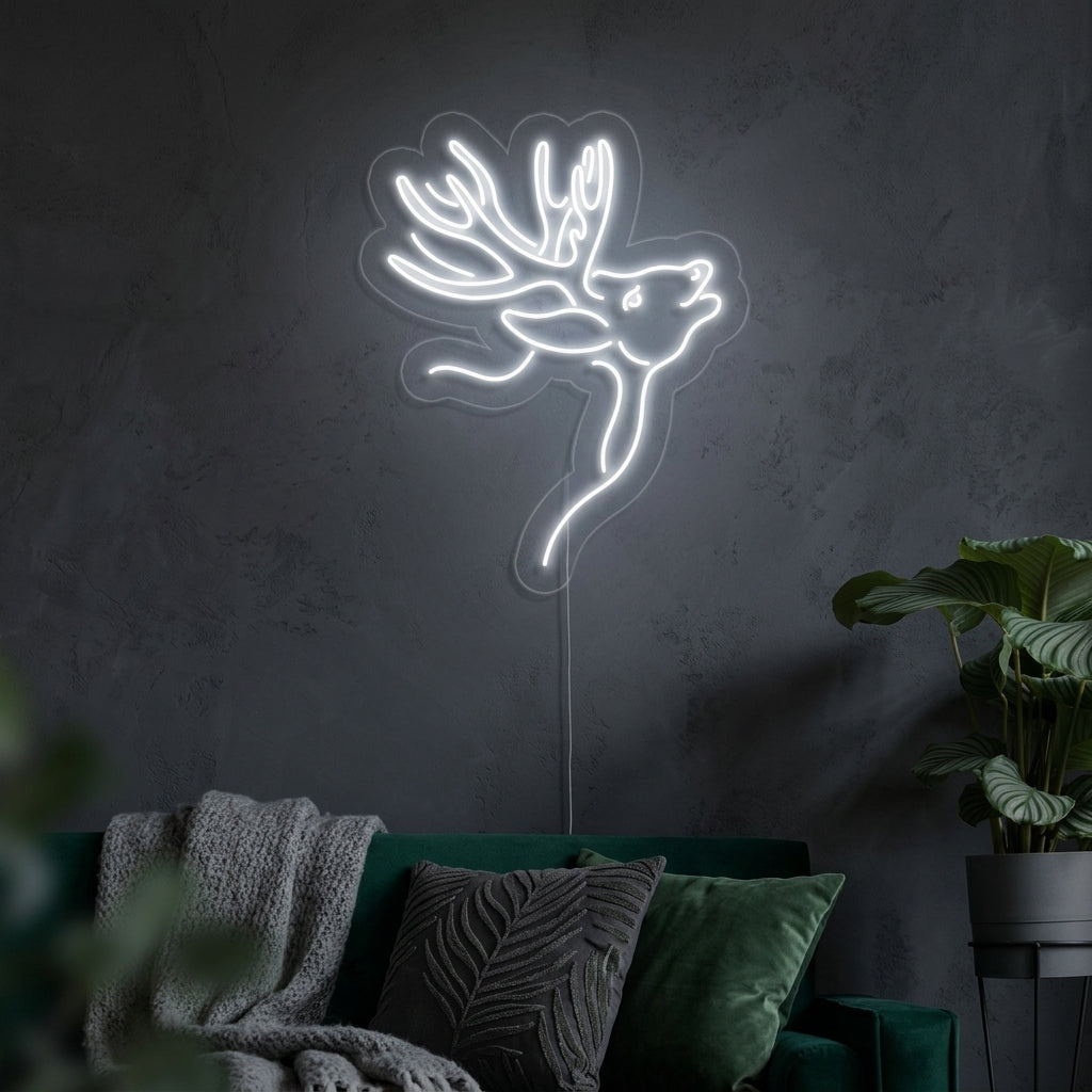 "Hirsch" Neonschrift