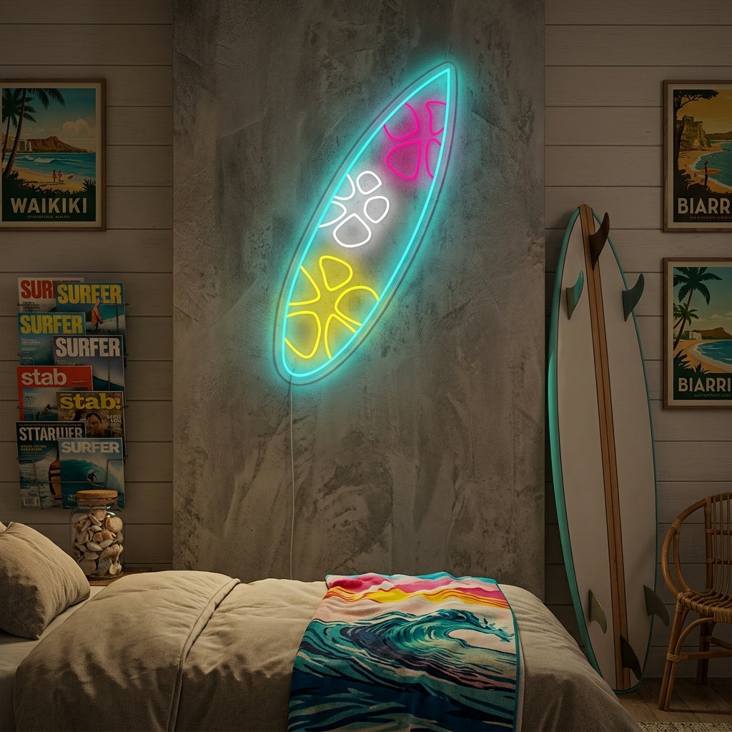 "Surfbrett" Neonschild